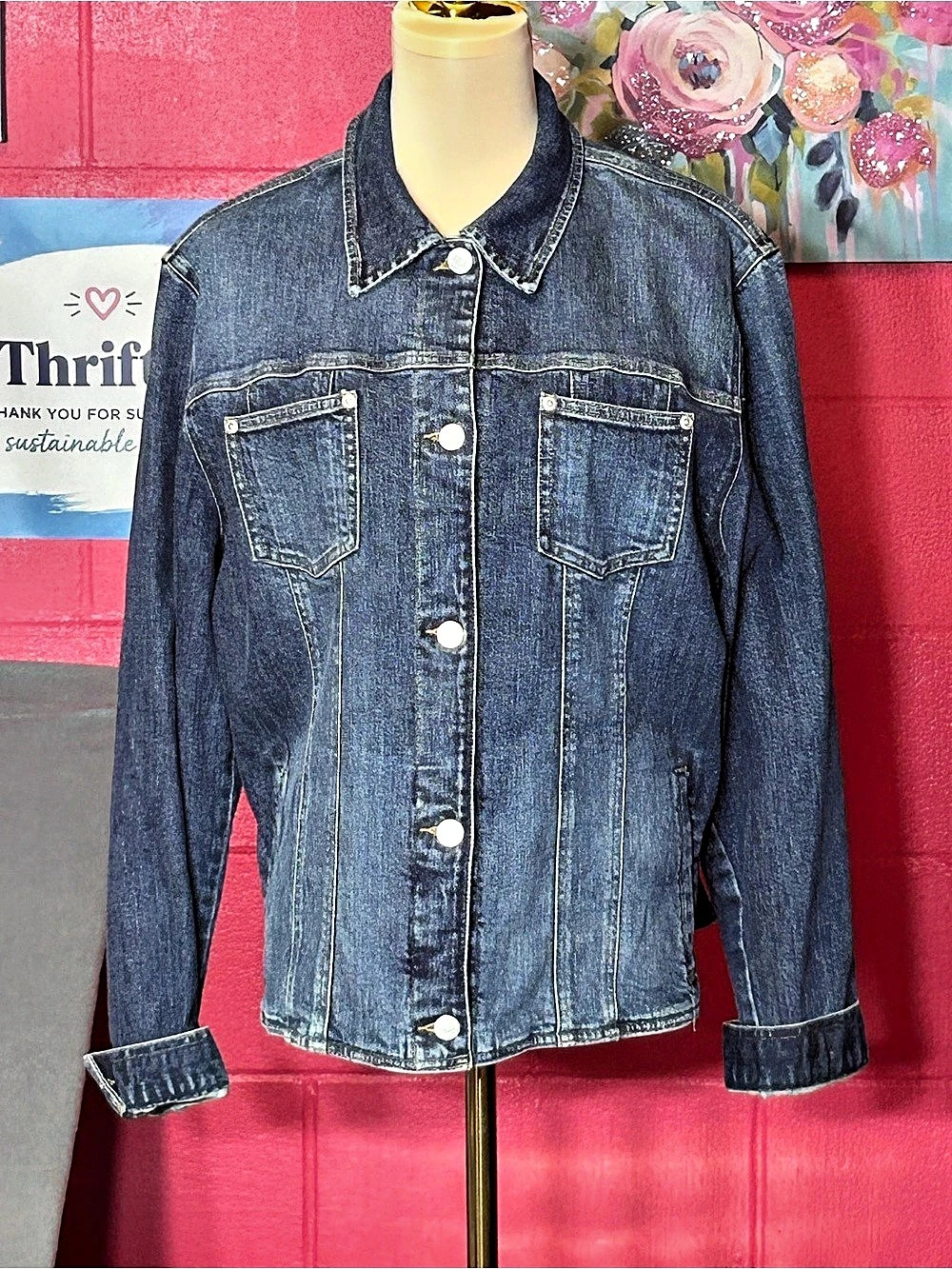 Jones New York Sport Women's Denim Jean Jacket Size XL